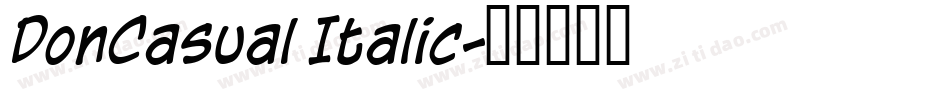 DonCasual Italic字体转换